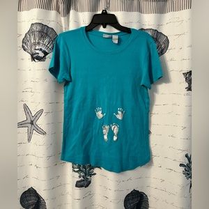 Vintage Introspect Maternity T shirt Mediumd moo oo oolong with